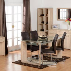 Dining set table with four chairs