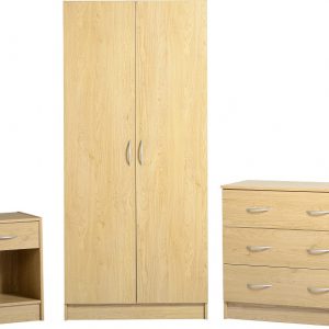 Oak effect veneer bedroom Trio