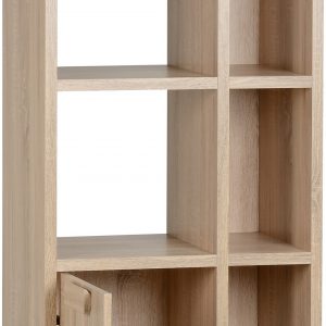 Oak Effect Display unit 1 door 5 shelf