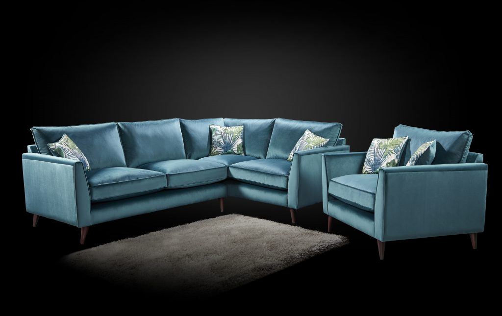 LEBUS 13 Pasha Blue Chaise and Chair Landscape