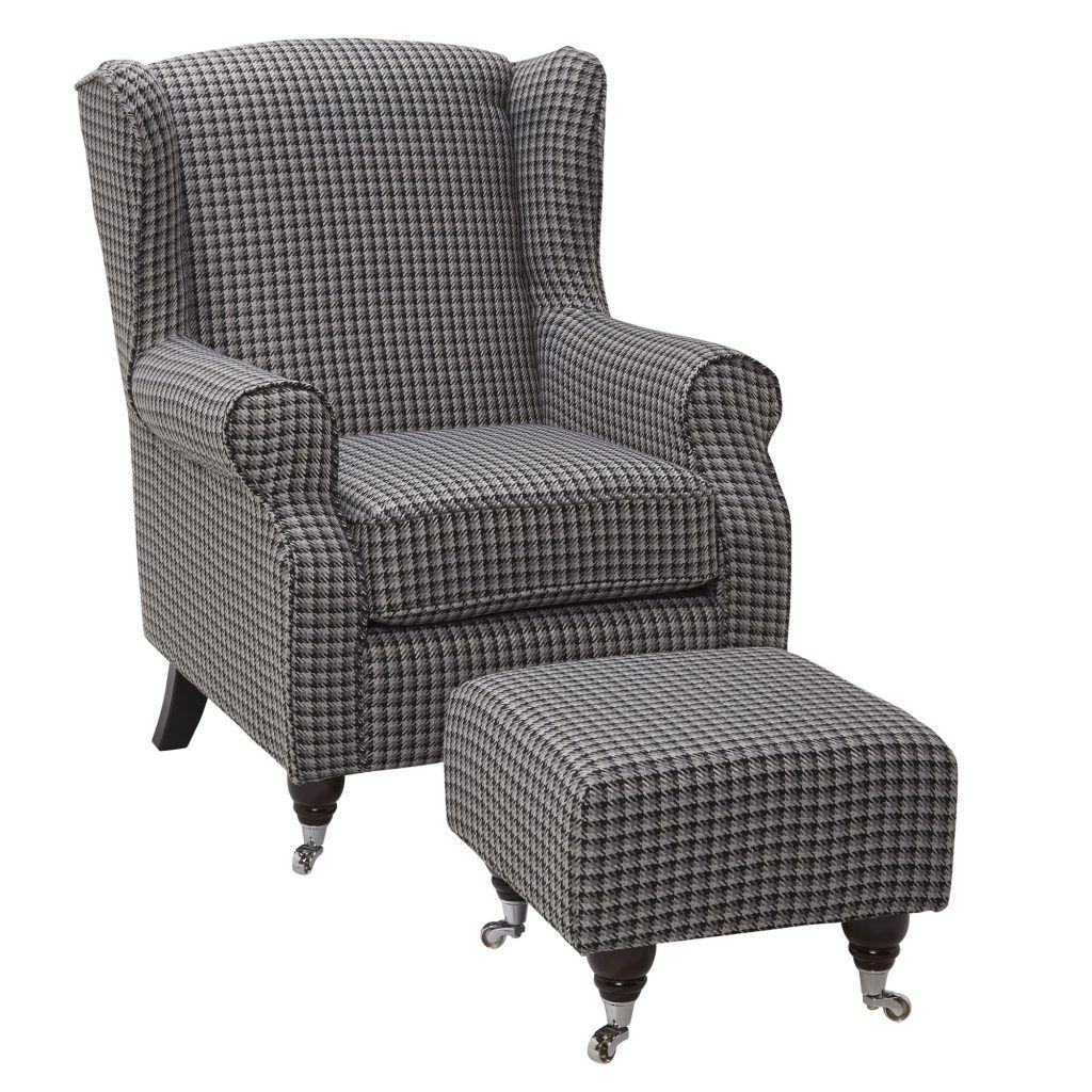 RED ROSE Fire Side Chair And Stool Brooks BLK
