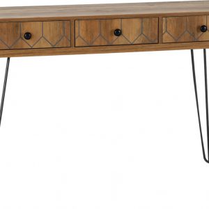 Medium oak effect console table