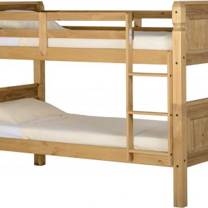 Distressed waxed pine bunk beds