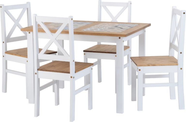 SALVADOR 14 TILE TOP DINING SET WHITEDISTRESSED WAXED PINE 01 400 401 175 768x504 1